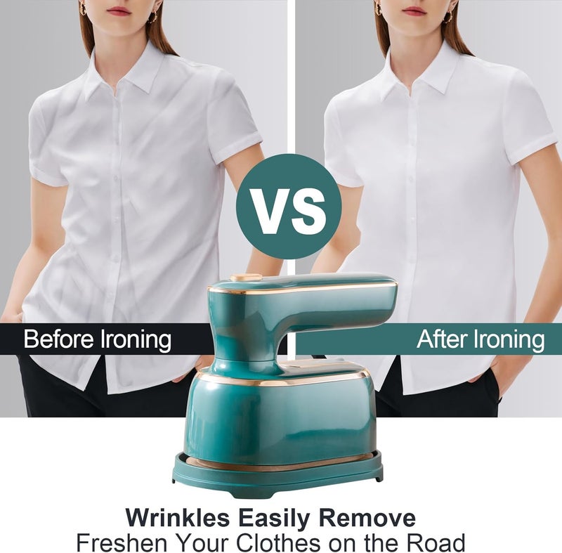 TEKI Travel Steamer for Clothes -1000W Small Steam Irons Foldable for Wrinkle Removal, Compact Portable Mini Steamer for Clothes Travel College Dorm Office Home Garment Steamer for Clothes 120V，1 Piece - Image 5